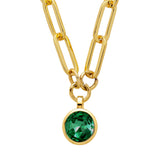 Lisanna Gold Necklace - Emerald Green