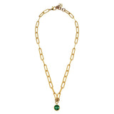 Lisanna Gold Necklace - Emerald Green