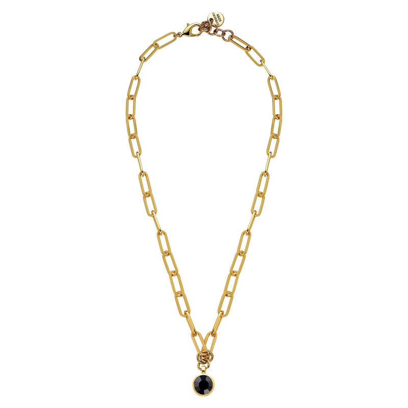 Lisanna Gold Necklace - Black