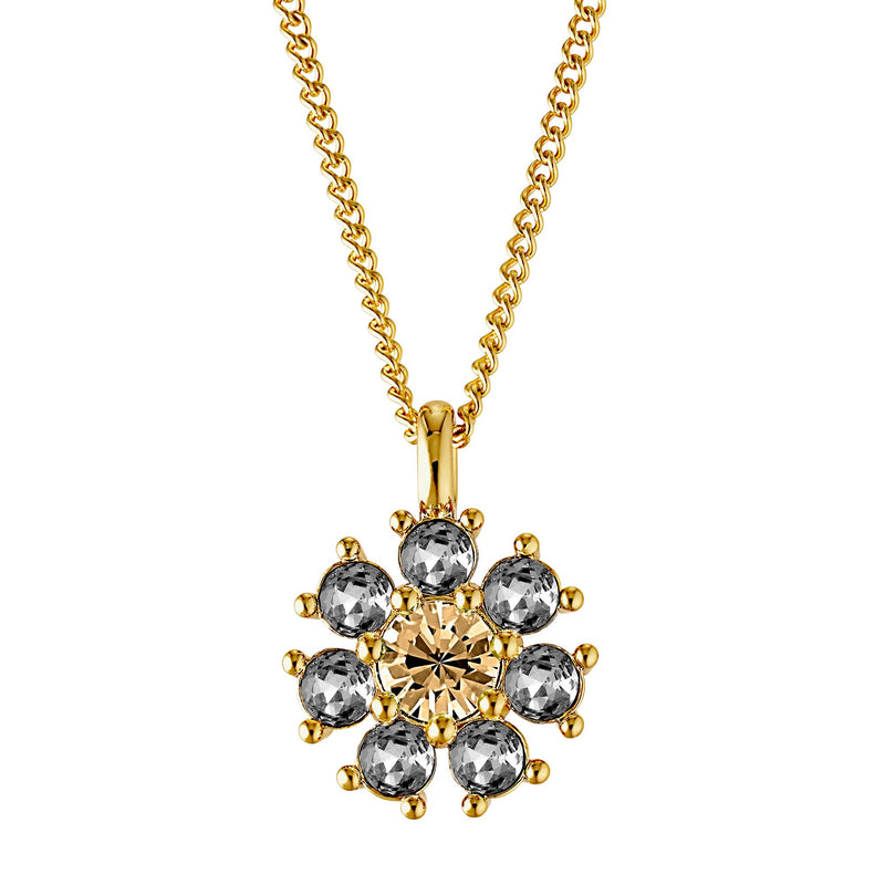 Delise Gold Necklace - Grey /Golden