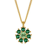 Delise Gold Necklace - Emerald Green