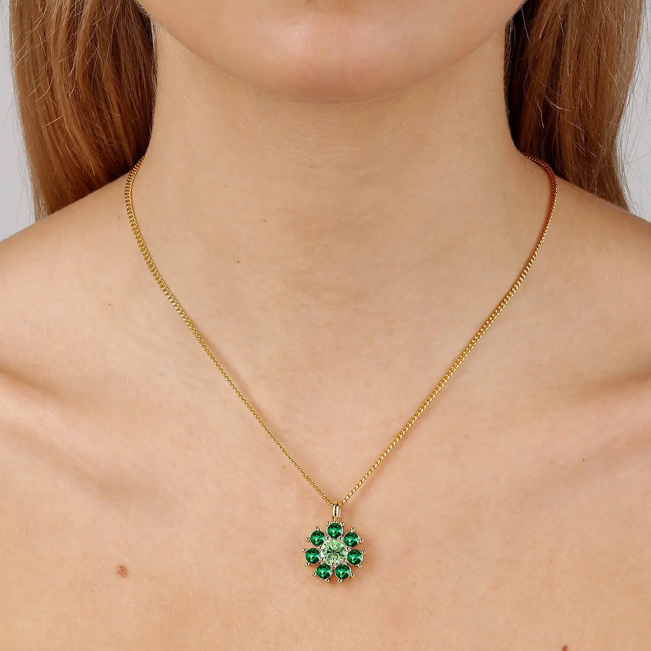 Delise Gold Necklace - Emerald Green Dyrberg/Kern NZ