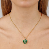 Delise Gold Necklace - Emerald Green