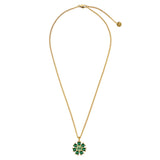 Delise Gold Necklace - Emerald Green