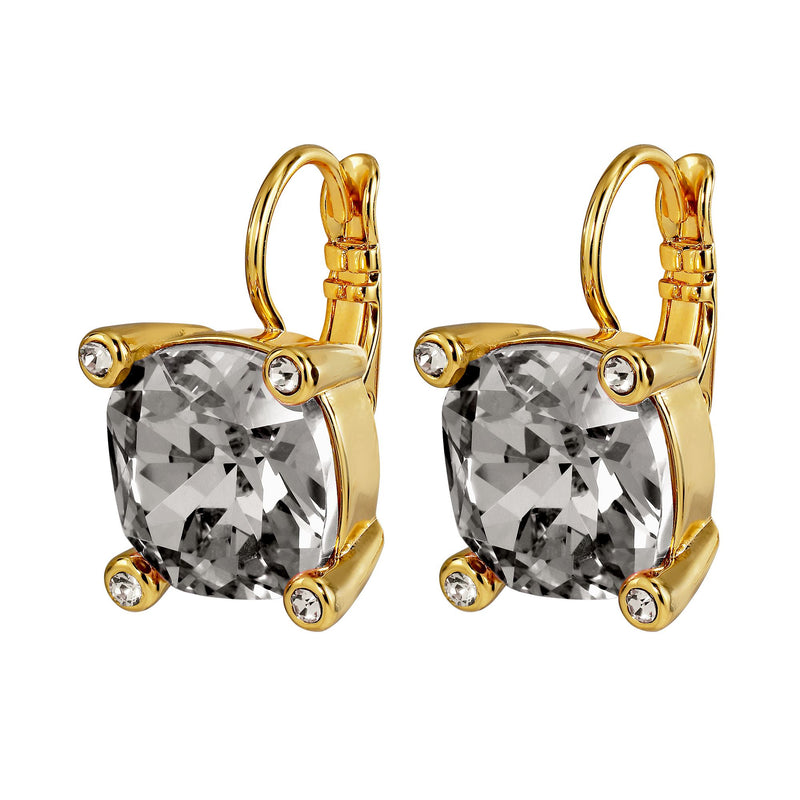 Tana Gold Earrings - Grey