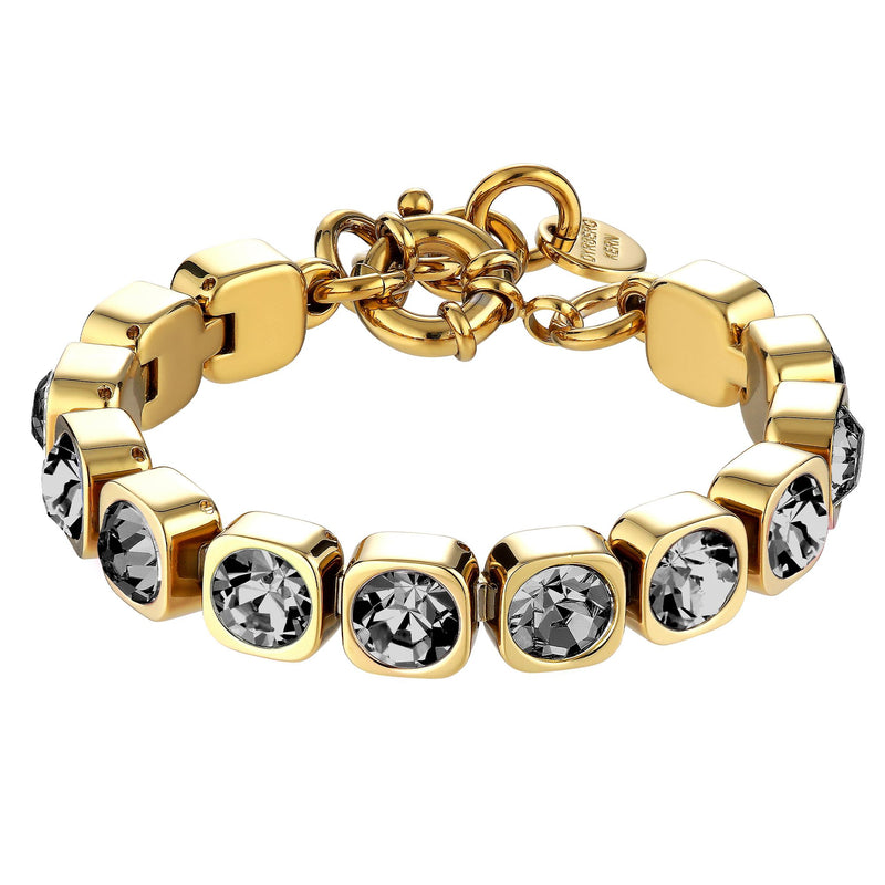 Conian Gold Tennis Bracelet - Grey