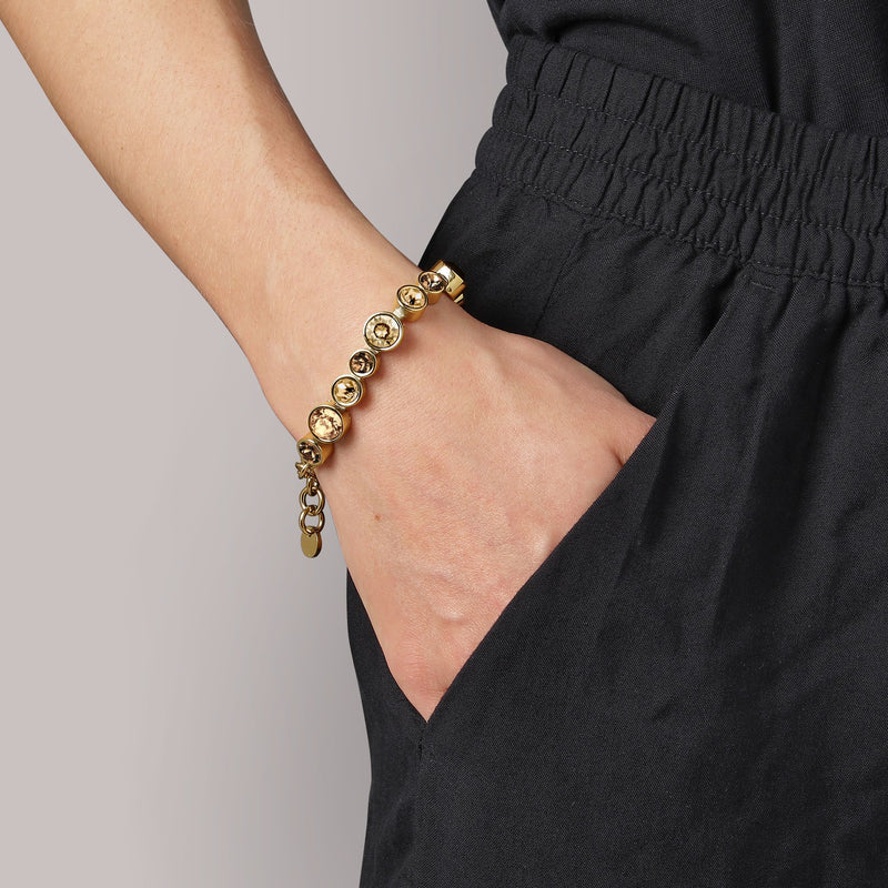 Calice Gold Bracelet - Brown Mix