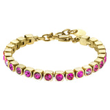 Cory Gold Tennis Bracelet - Pink