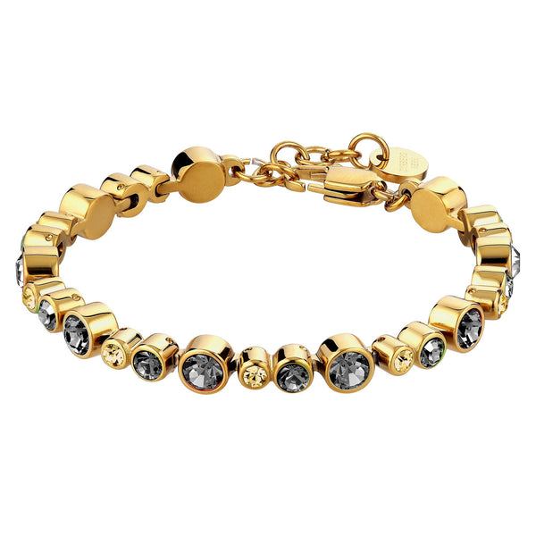 Teresia Gold Tennis Bracelet - Grey Mix