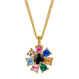 Delise Gold Necklace - Rainbow