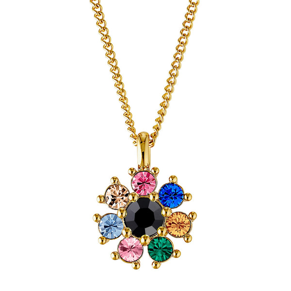 Delise Gold Necklace - Rainbow