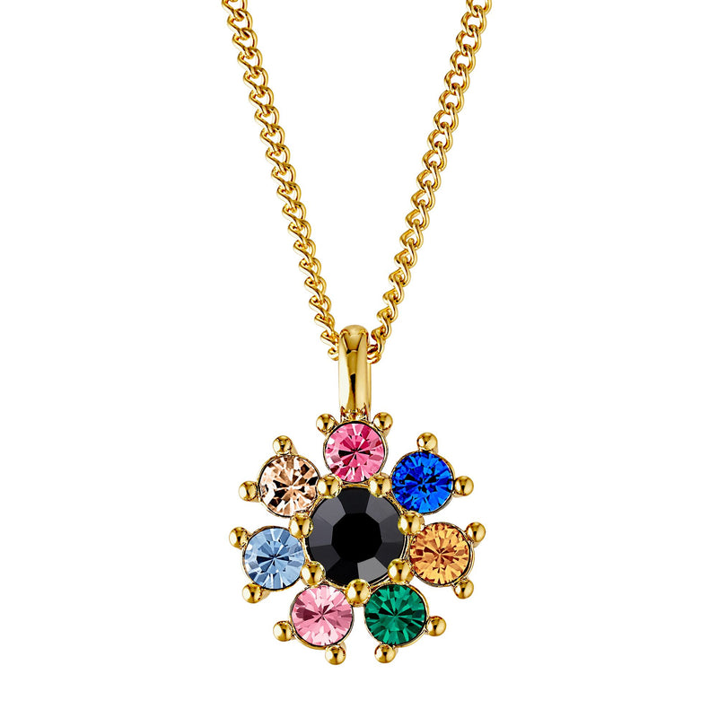 Delise Gold Necklace - Rainbow