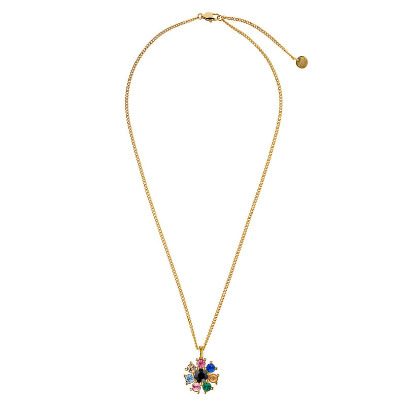 Delise Gold Necklace - Rainbow