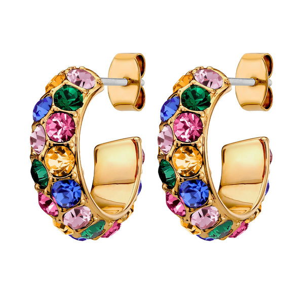 Heidi Gold Earrings - Rainbow