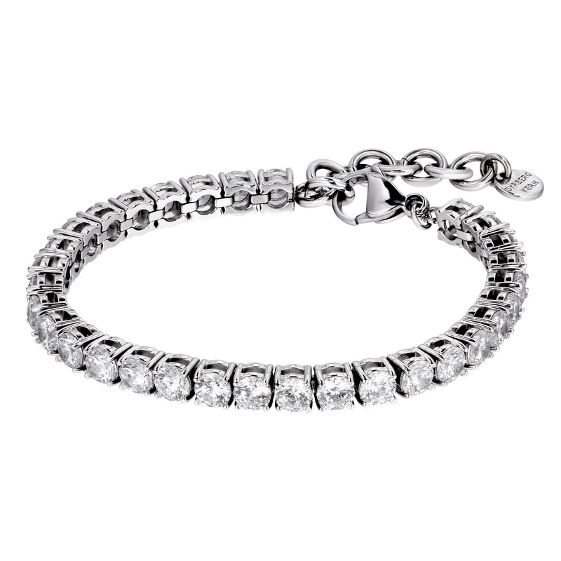 Cobra Shiny Silver Tennis Bracelet