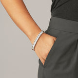 Conda Shiny Silver Tennis Bracelet