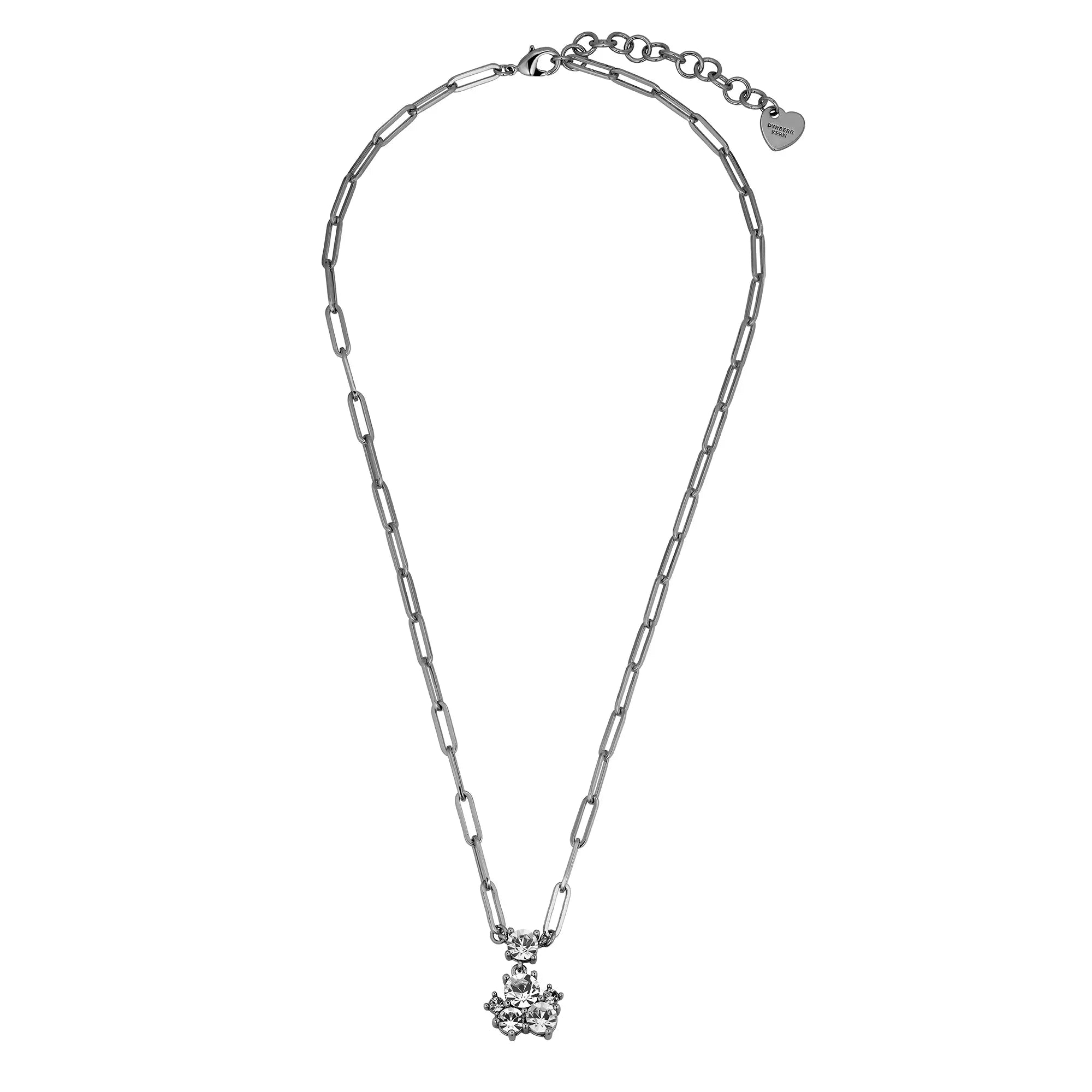 Tanzy Shiny Silver Pendant Necklace, Crystal Dyrberg/Kern NZ