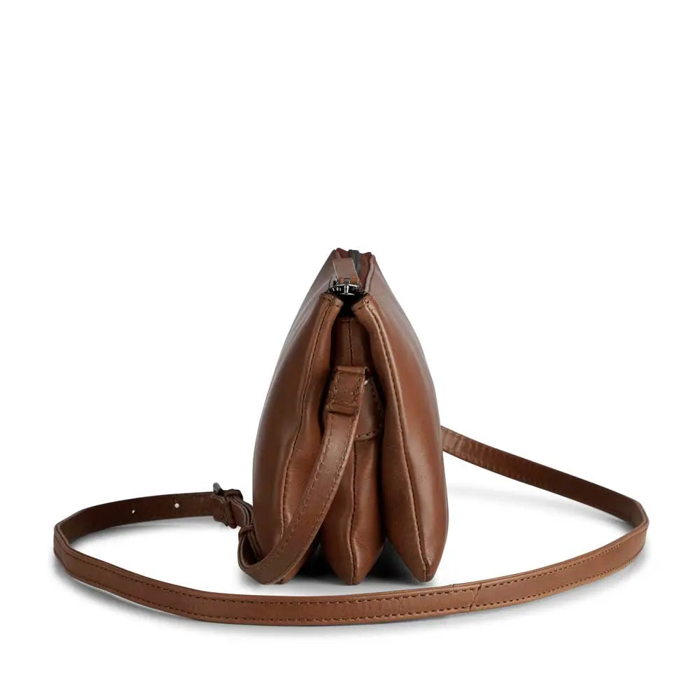 Chestnut Coloured Leather Crossbody Bag