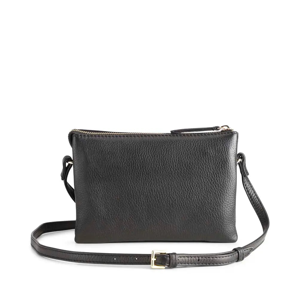 Black Leather Crossbody Bag