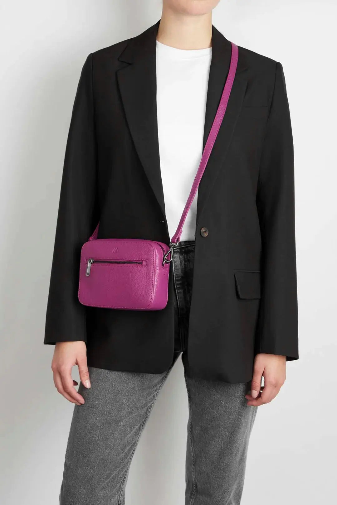 Elea Crossbody Bag, Grain, Fuchsia Pink Markberg NZ