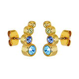Agnes Gold Earrings - Light Blue / Aqua