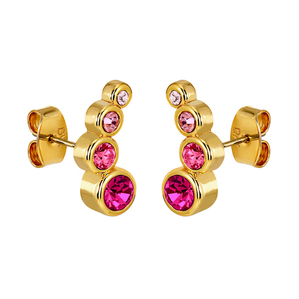 Agnes Gold Earrings - Rose