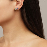 Agnes Shiny Silver Earrings - Pastel Multi