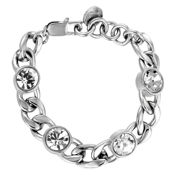 Ariane Shiny Silver Bracelet - Crystal
