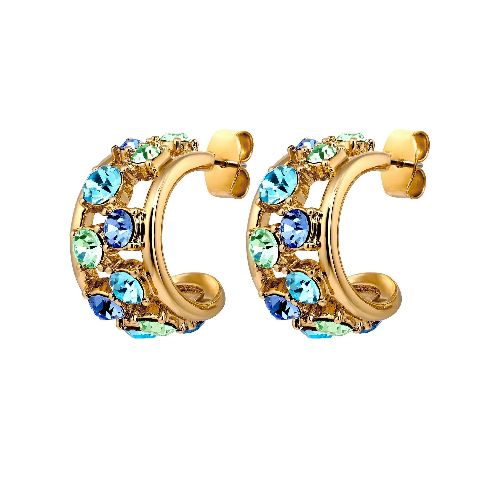 Astor Gold Hoop Earrings, Aqua Dyrberg/Kern NZ