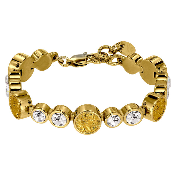 Augusta Gold Bracelet - Crystal