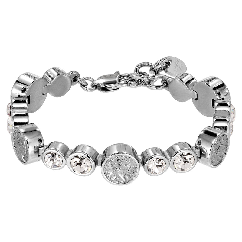 Augusta Shiny Silver Bracelet - Crystal