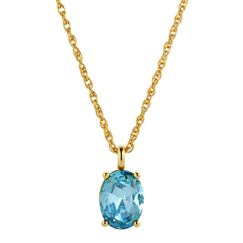 Barga Gold Necklace - Aqua