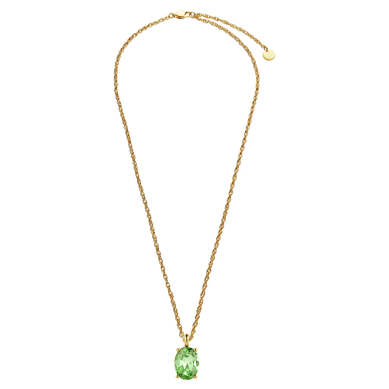 Barga Gold Necklace - Light Green
