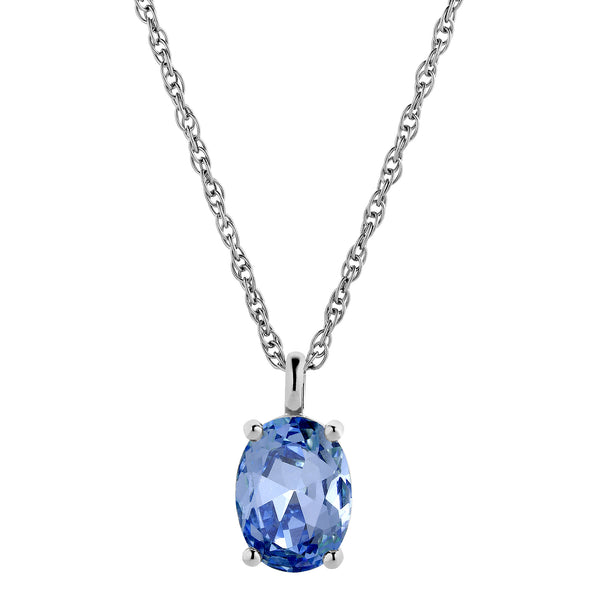 Barga Shiny Silver Necklace - Light Blue