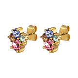 Billis Gold Earrings - Pastel Multi