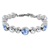 Calice Shiny Silver Bracelet - Light Sappire