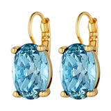 Chantal Gold Earrings - Aqua