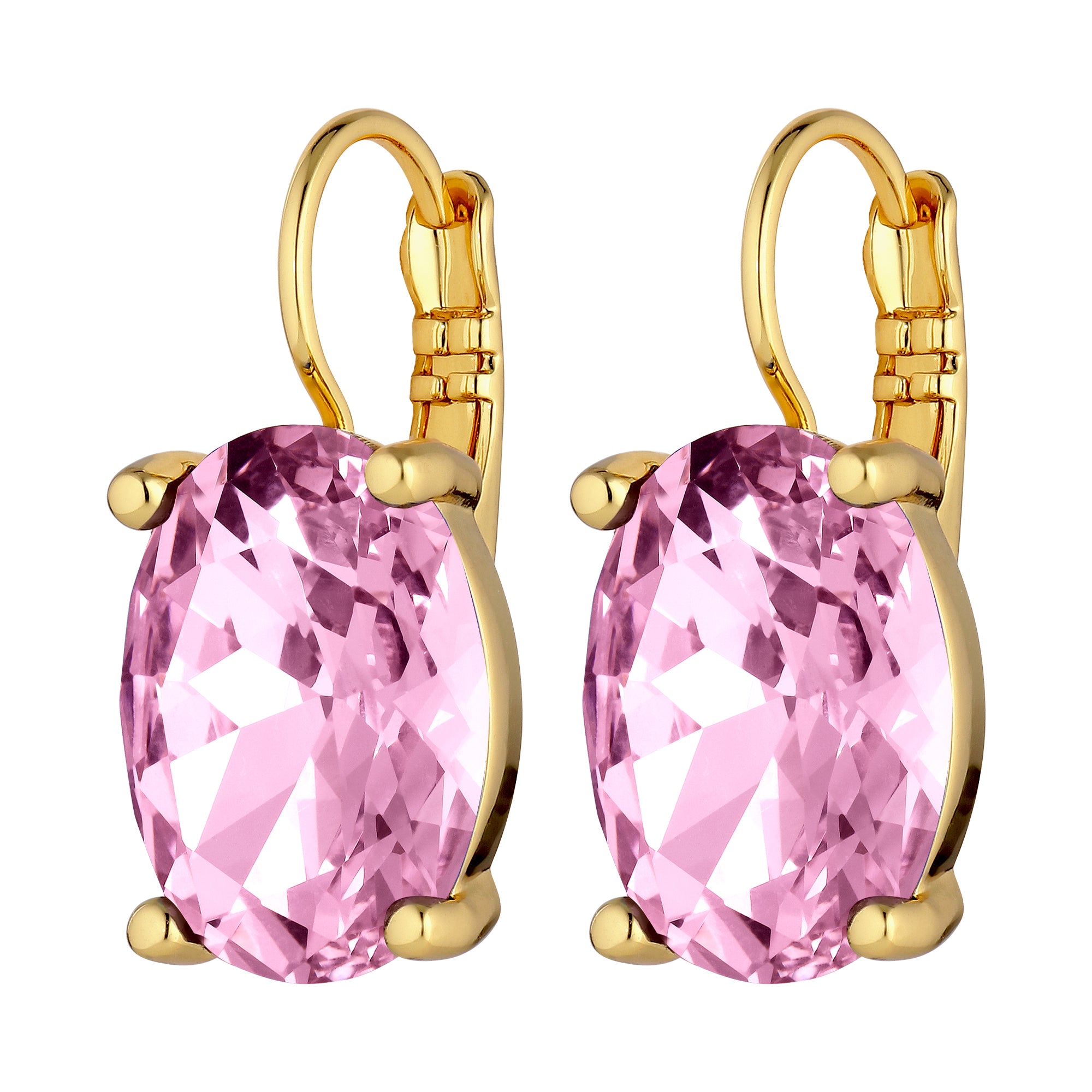 Chantal Gold Earrings - Light Rose