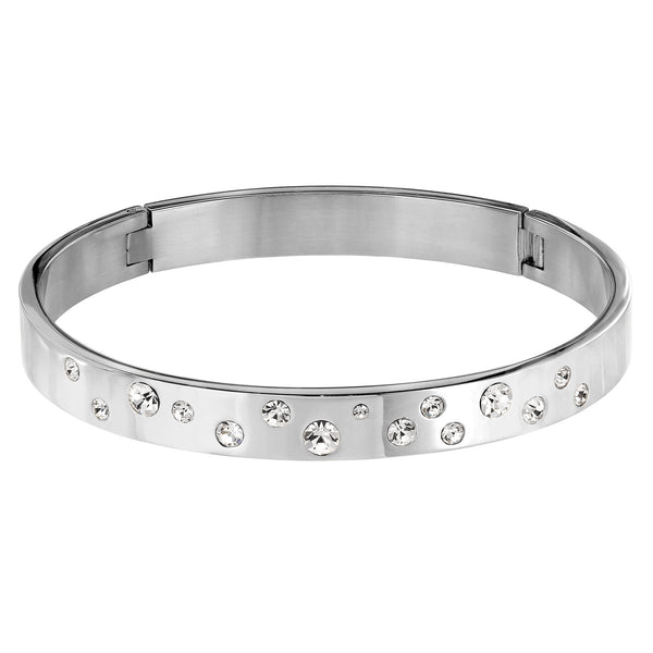 Clare Shiny Silver Bracelet - Crystal