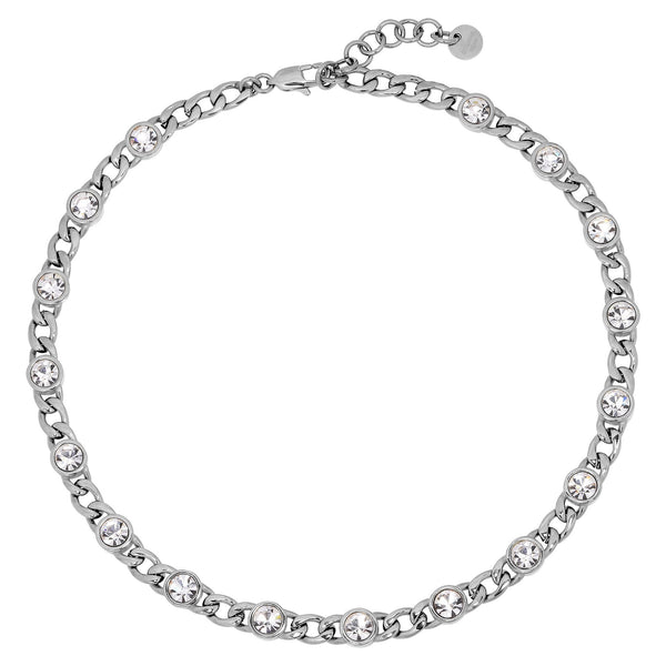 Collana Shiny Silver Necklace - Crystal