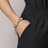 Conian Shiny Silver Bracelet - Sand