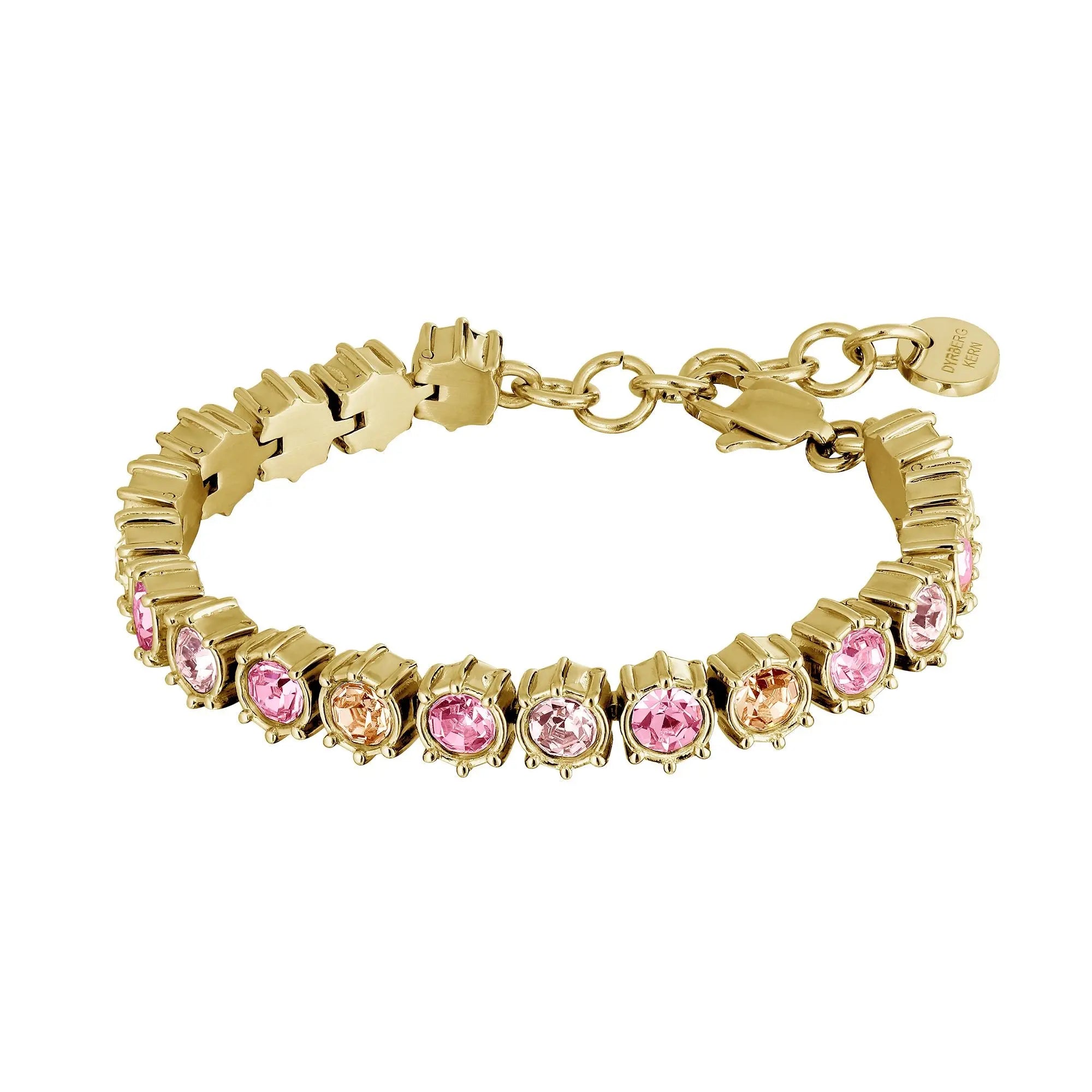 Courage Gold Tennis Bracelet, Light Rose Mix Dyrberg/Kern NZ