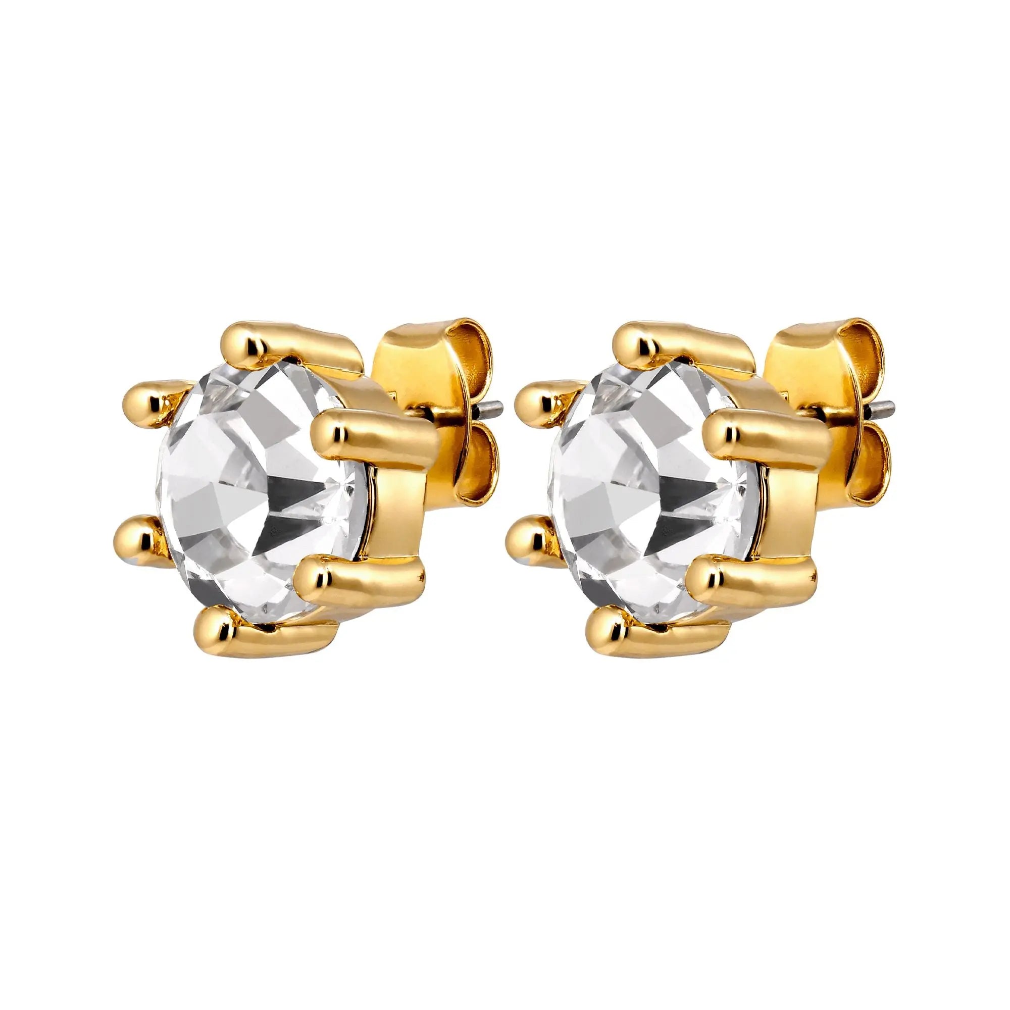 Craze Gold Stud Earrings, Crystal Dyrberg/Kern NZ