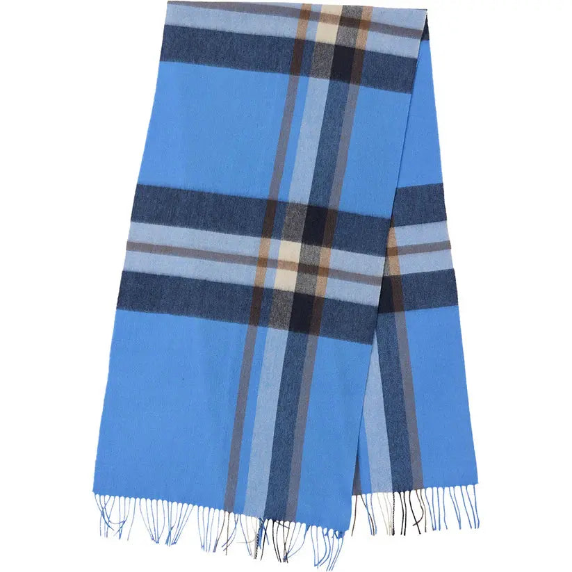 Check It Out Wool Scarf, Soft Blue