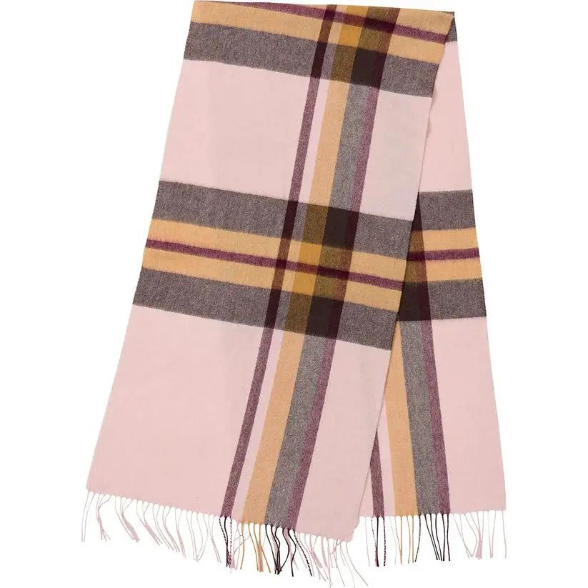 Check It Out Wool Scarf, Soft Rose