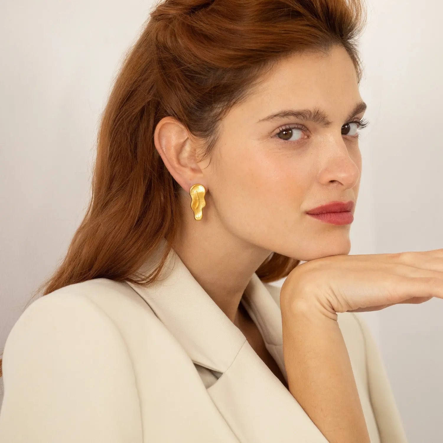 Dali Gold Earrings Large - Persistence of Memory Dyrberg/Kern NZ