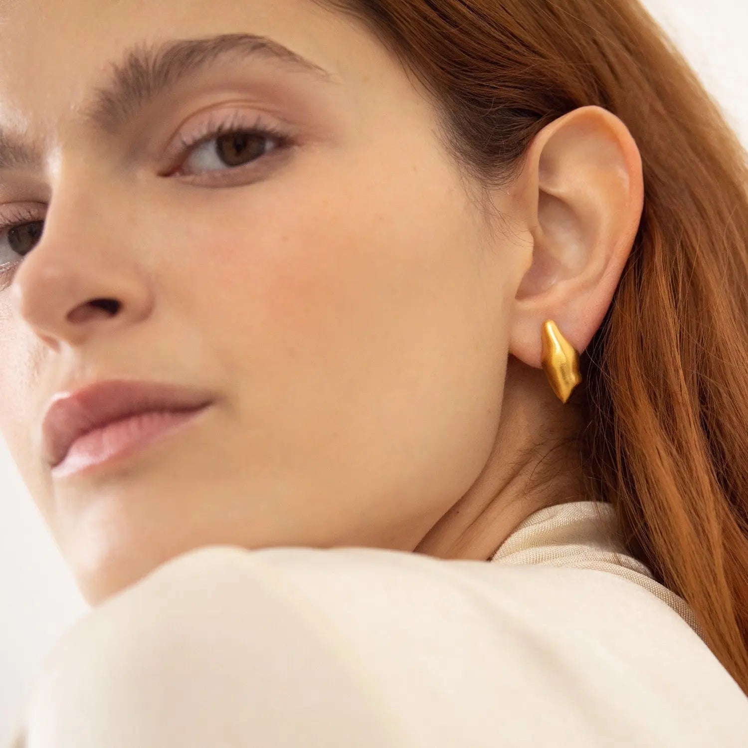 Dali Gold Earrings - Soft Forms Dyrberg/Kern NZ