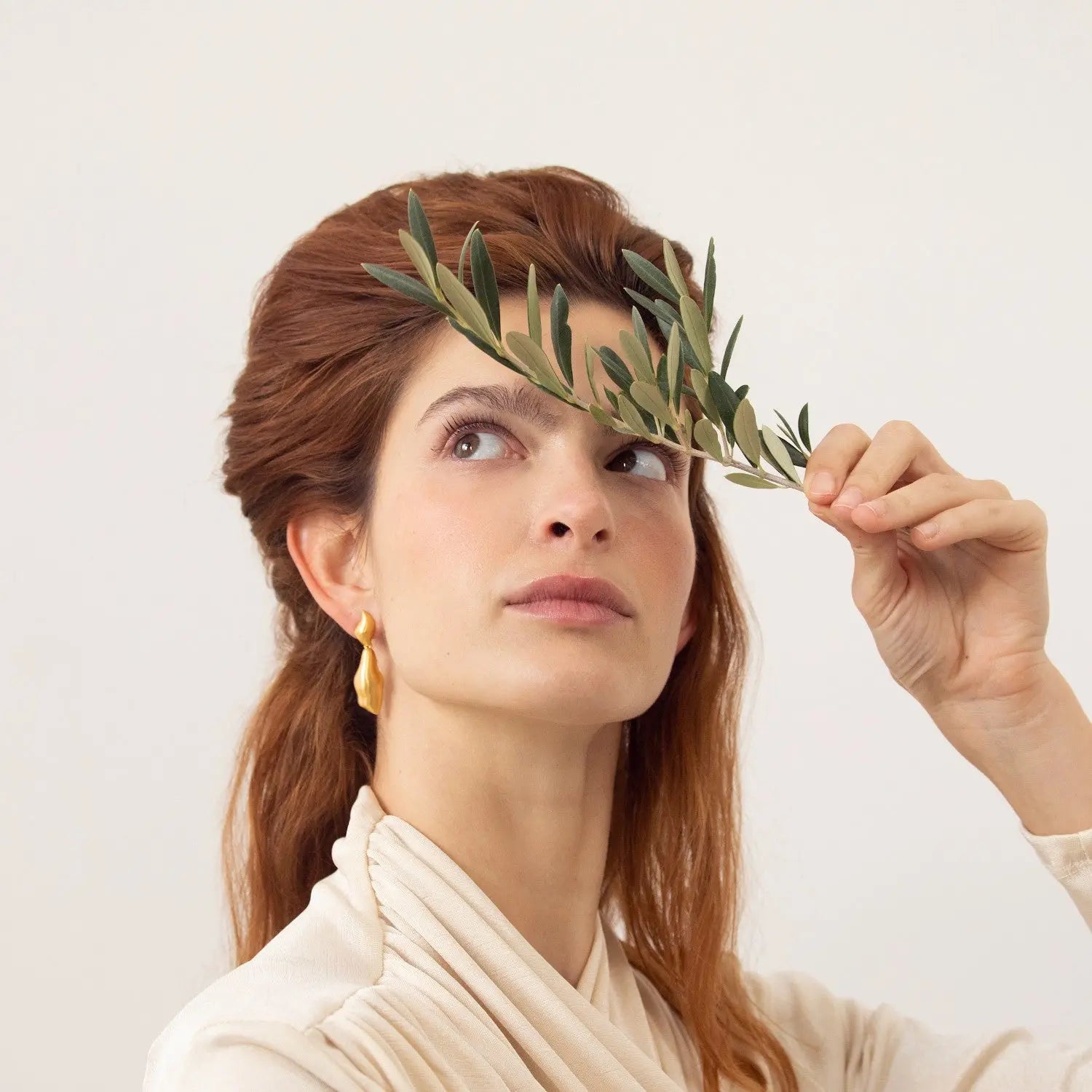 Dali Gold Earrings Large - Soft Forms Dyrberg/Kern NZ