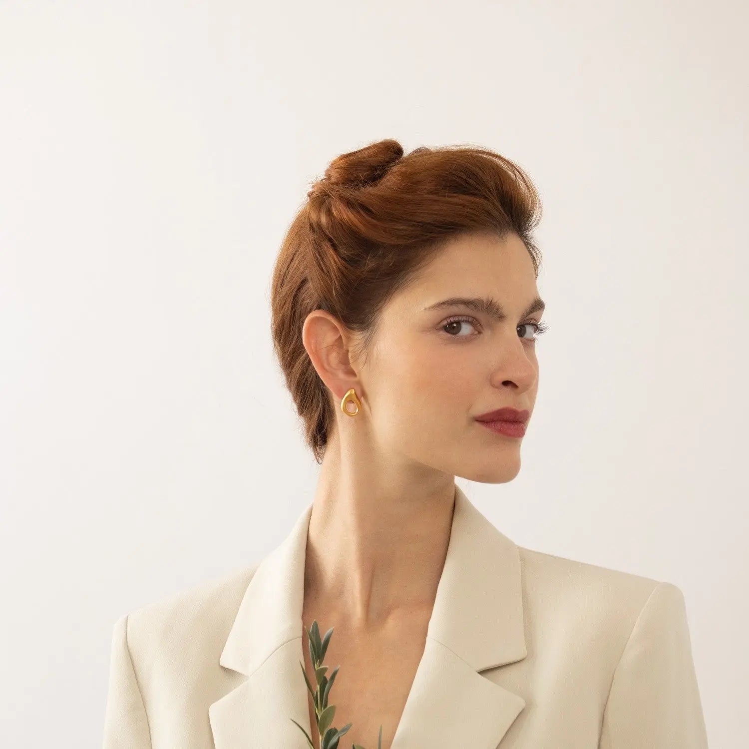 Dali Gold Earrings - Angelus Dyrberg/Kern NZ
