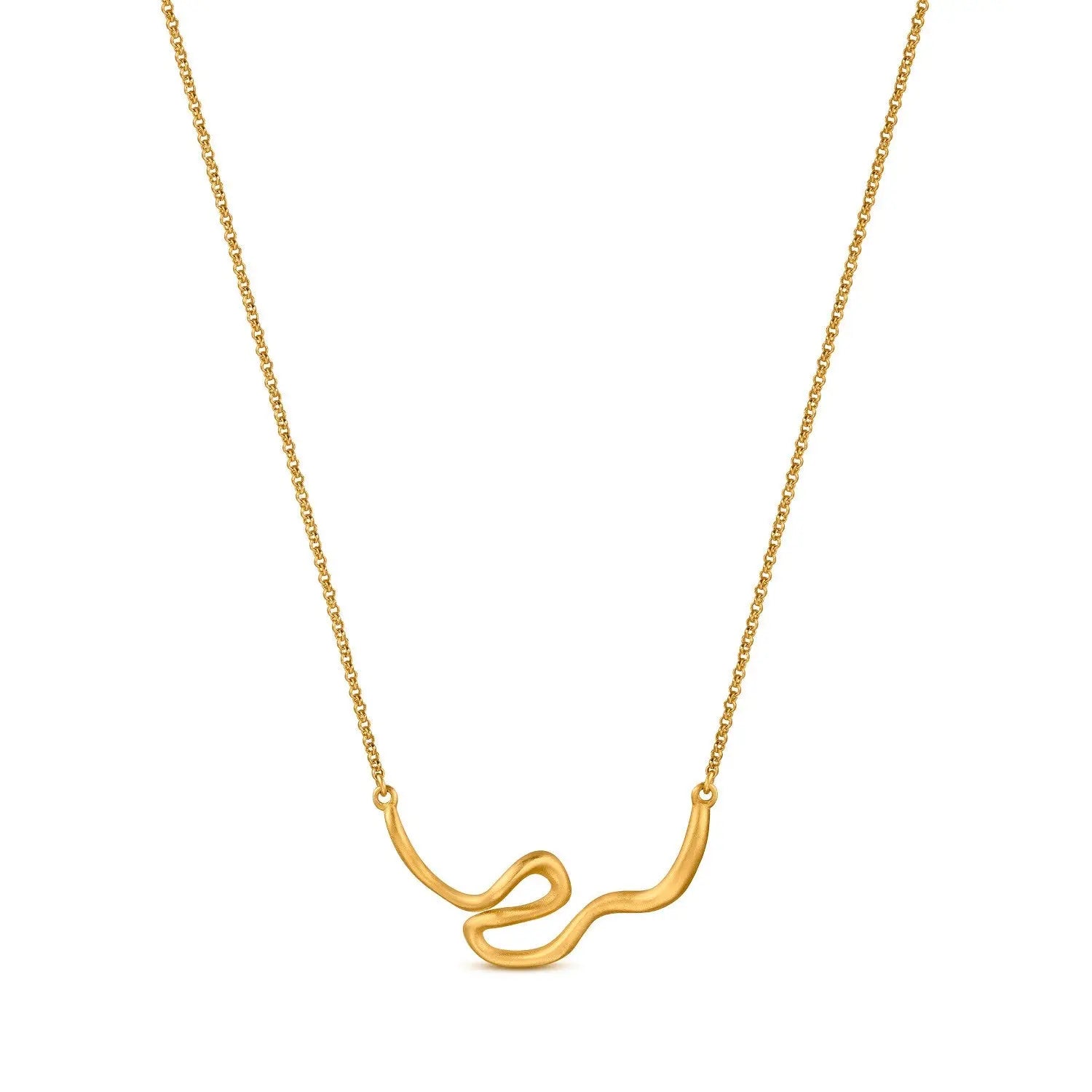 Dali Gold Necklace - Swan Reflecting Elephants Dyrberg/Kern NZ